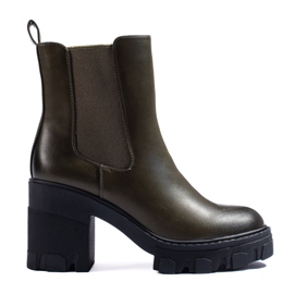 Stivaletti Chelsea da donna color kaki di Shelovet verde