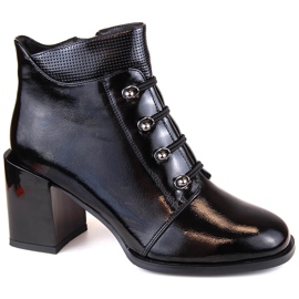 Stivaletti isolanti in pelle verniciata da donna, neri, Filippo DBT4891 nero
