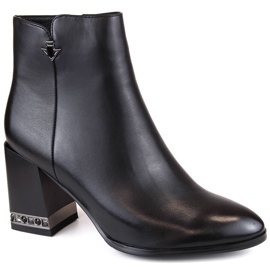 Filippo Stivaletti da donna con tacco alto e zirconi, neri Fillippo DBT4842 nero