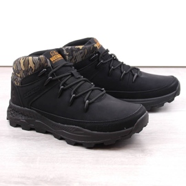 Bustagrip Scarpe da trekking alte da uomo in pelle, nere nero