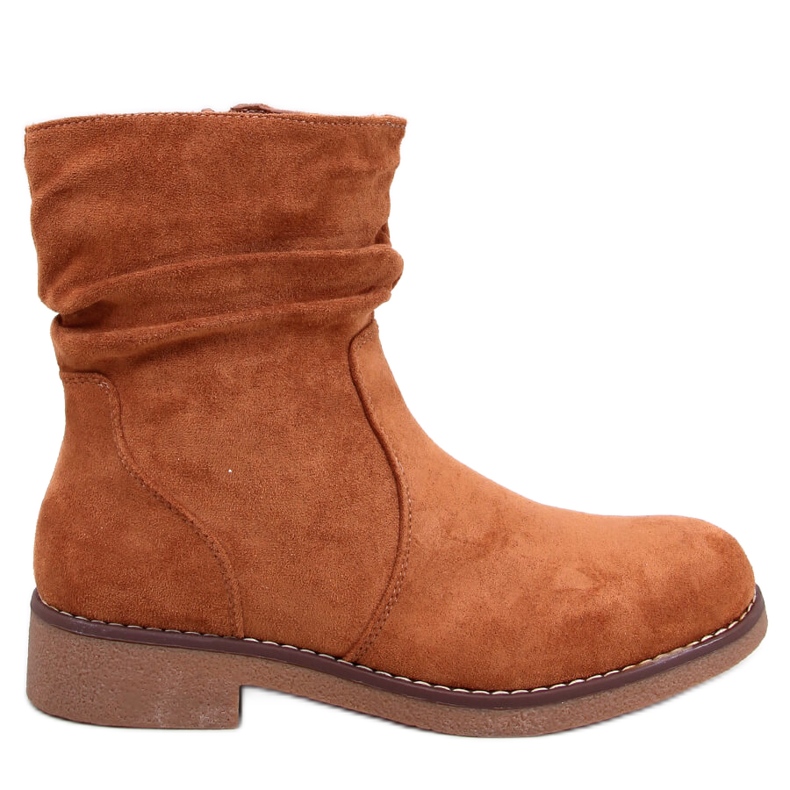 Stivaletti con volant di Bracy Camel marrone