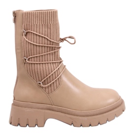 Stivaletti a calzino Willet Khaki beige
