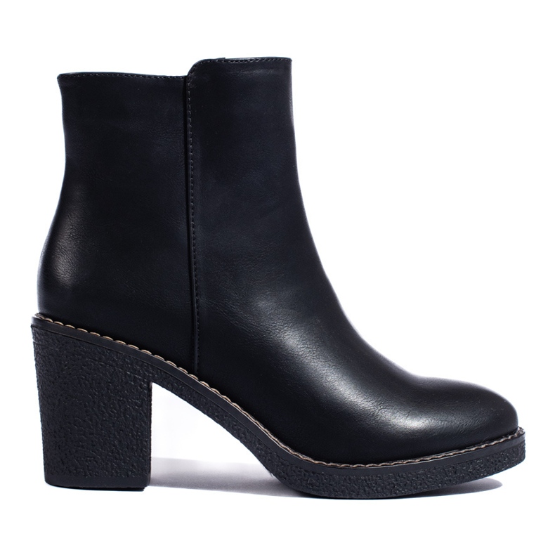 SHELOVET Stivaletti classici neri con tacco alto nero