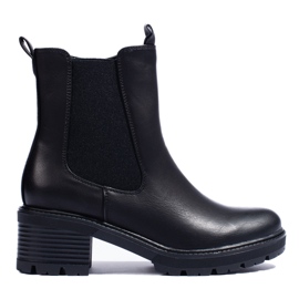 SHELOVET Stivaletti Chelsea marroni da donna nero