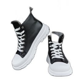Sneakers alte nere con plateau di Jose nero