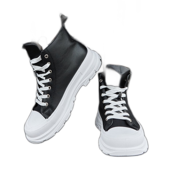 Sneakers alte nere con plateau di Jose nero