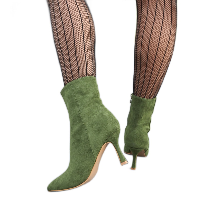 Stivaletti Guimond verdi con tacco basso verde