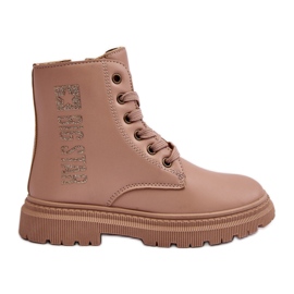 Stivali caldi in pelle per bambini Big Star MM374154 Beige