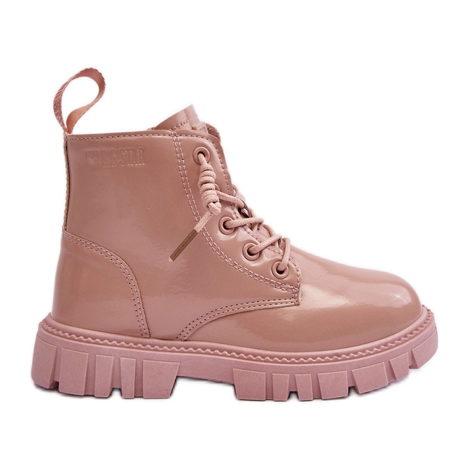 Stivali da bambino isolati in vernice Big Star MM374144 Rosa