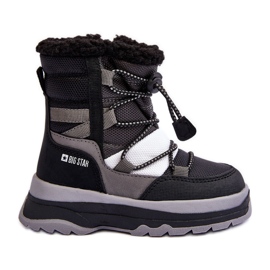 Stivali da neve isolati per bambini con cerniera Black Big Star MM374193 nero