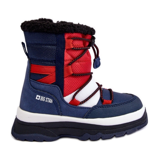 Stivali da neve isolati per bambini con cerniera blu navy Big Star MM374194