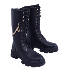 Stivali da equitazione da donna con catena Totah Black nero