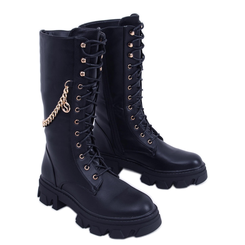 Stivali da equitazione da donna con catena Totah Black nero