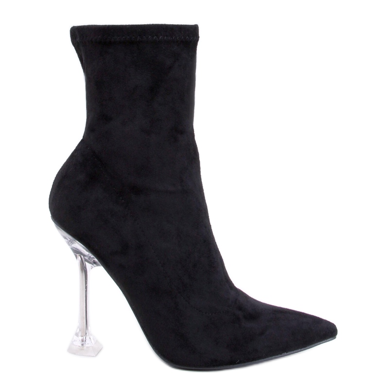 Merrisa Stivaletto tacco alto trasparente nero