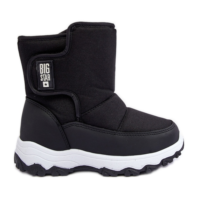 Stivali da neve isolati per bambini con velcro Black Big Star MM374119 nero