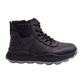 Scarpe da trekking isolate Trapper per bambini Nere Big Star MM374203 nero