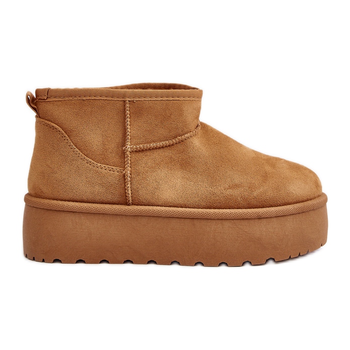 Stivali da neve con plateau Camel Mennja da donna marrone