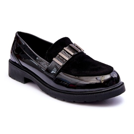 Mocassini Laccati Con Decorazione Nero S.Barski HY317