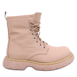 Stivaletti stringati Peddy Khaki beige