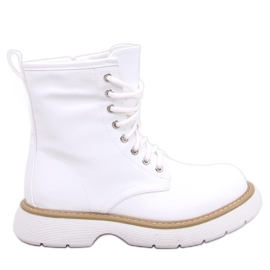 Stivaletti stringati Peddy White bianca