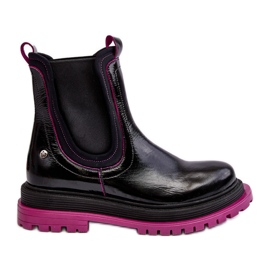 Stivaletti Chelsea in pelle da donna Maciejka 06199 Neri nero
