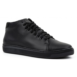 Polbut Stivali isolanti in pelle da uomo 2110sw, neri nero