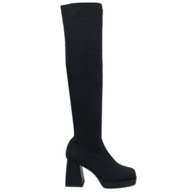 Stivali con tacco alto di Hilary Black nero