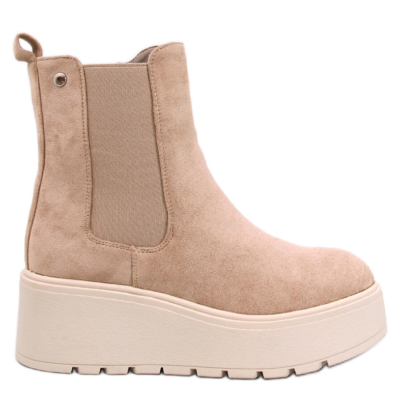 Stivali con zeppa Ronda Khaki beige