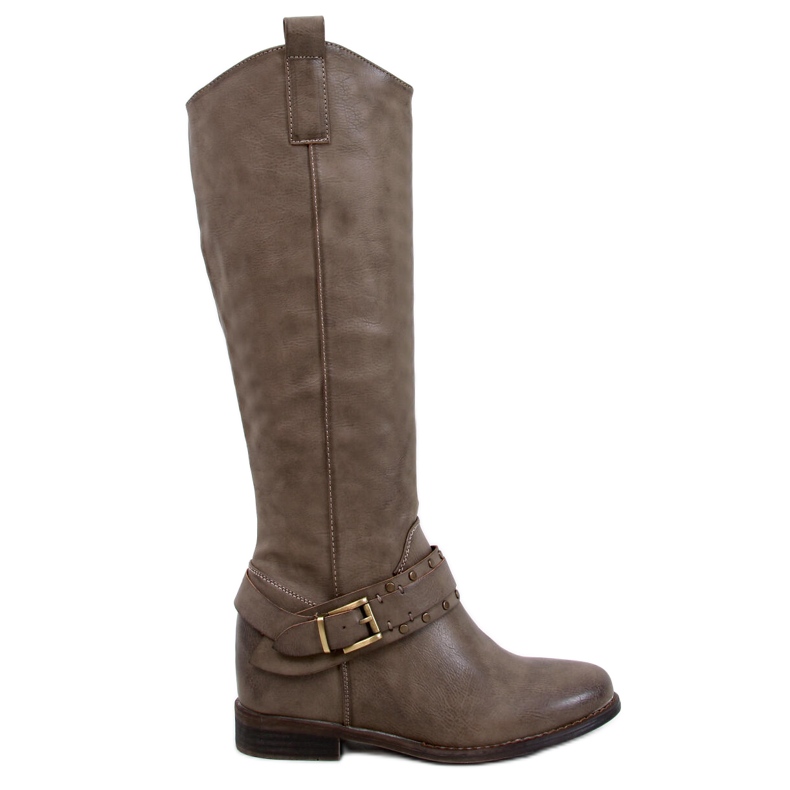 Stivali con zeppa nascosta Watson Khaki beige