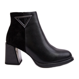 S.Barski Stivaletti in pelle da donna D&amp;A CR8171 Nero