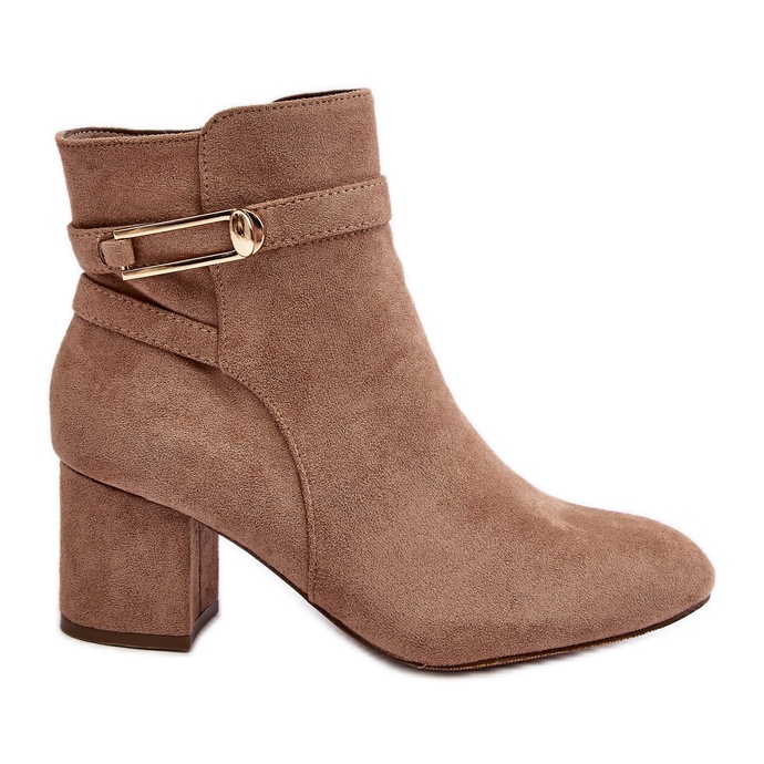 Stivaletti Tacco Basso da Donna Beige Verice