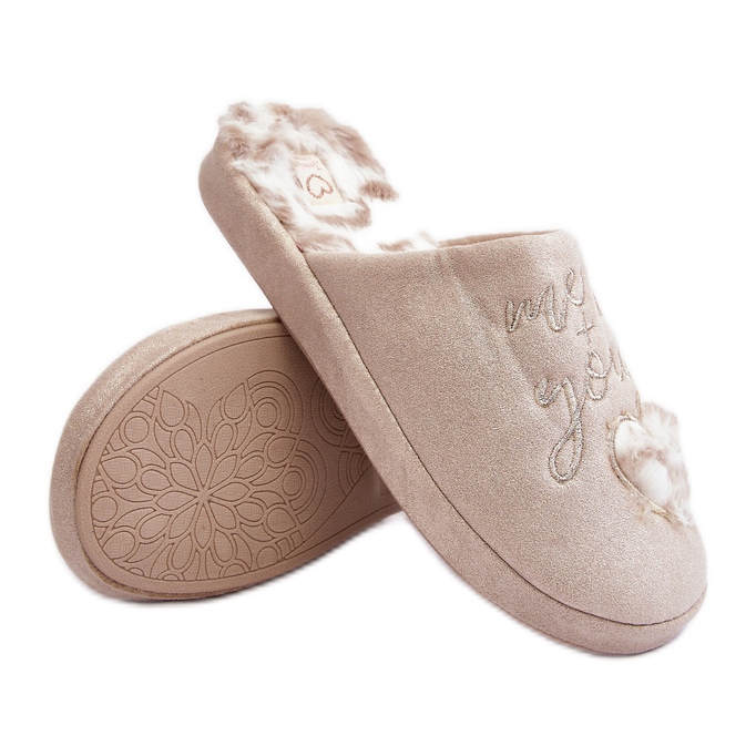 Pantofole Geraja lucide da donna beige