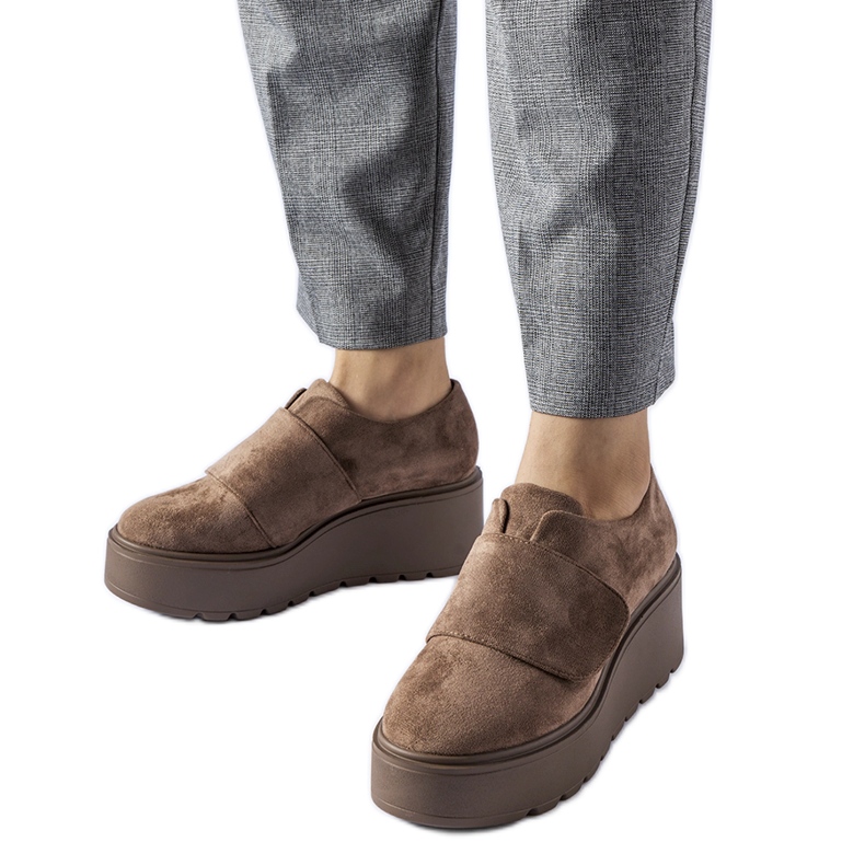 Scarpe con plateau Pallet marroni marrone
