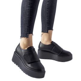 Scarpe nere con sottopiede in pelle Cajon nero