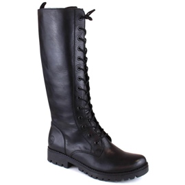 Stivali isolanti Rieker, pelle W 78543-00 nero