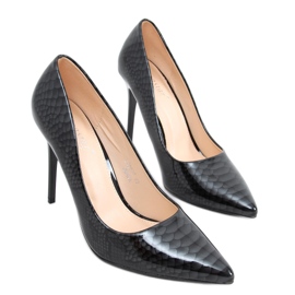 Décolleté con tacco a stiletto Lone Black nero