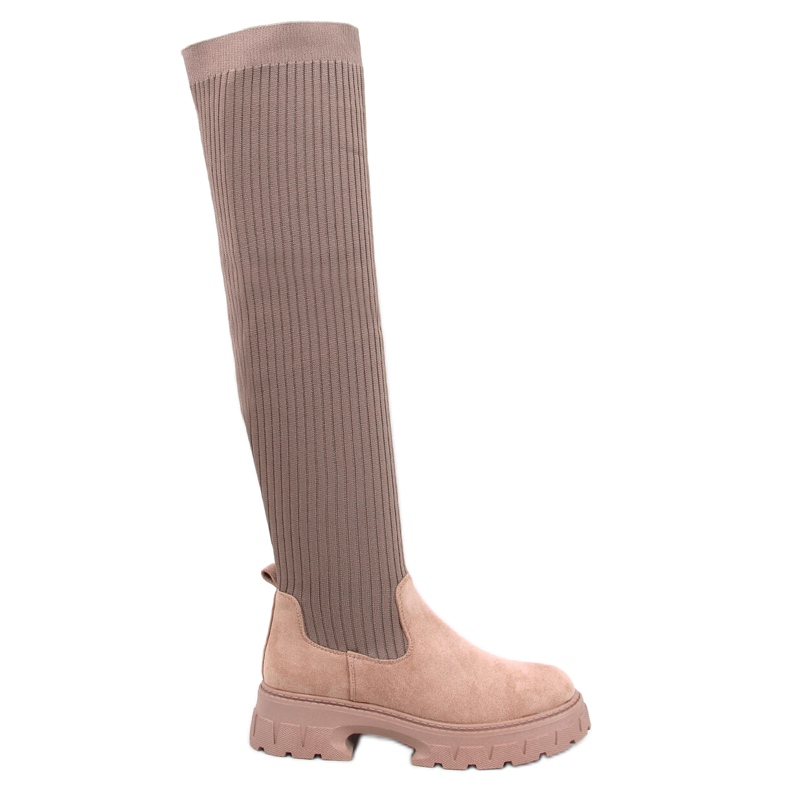 Stivali a calza Trotter Khaki beige