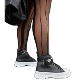 Sneakers nere Bolman con plateau alto nero