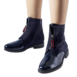 Stivaletti in vernice isolanti blu navy di Belvedere