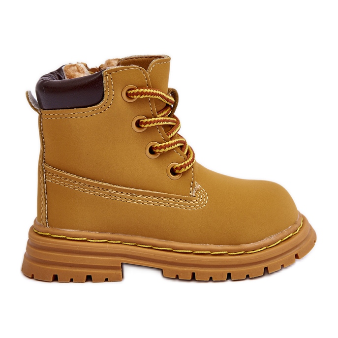 Stivali da trapper con cerniera Bansi color cammello per bambini marrone