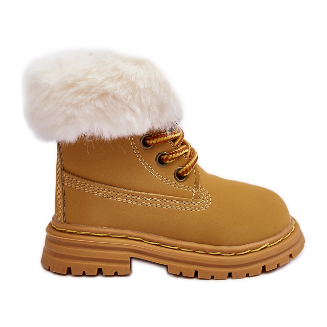 Stivali con cerniera Trappers per bambini con pelliccia Cammello Gerande marrone