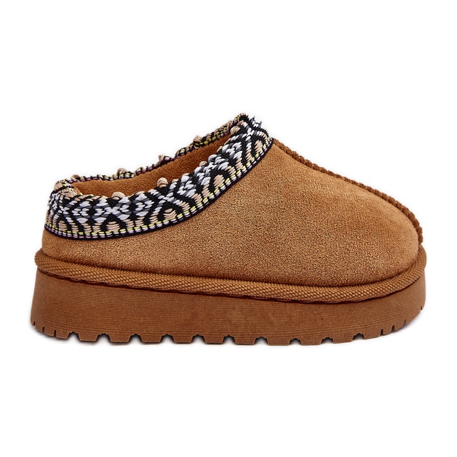Pantofole isolanti per bambini Camel Olivane marrone