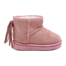 Stivali da neve isolanti per bambini con frange, rosa Mikyla