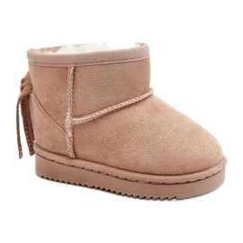 Stivali da neve isolati per bambini con frange, Mikyla beige
