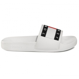 Tommy Hilfiger Infradito Tommy Jeans Flag Pool Slide W EN0EN00474-YBS bianco