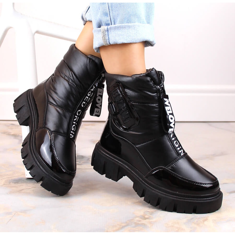 Stivali da neve con cerniera isolanti da donna neri Filippo DBT4960 nero