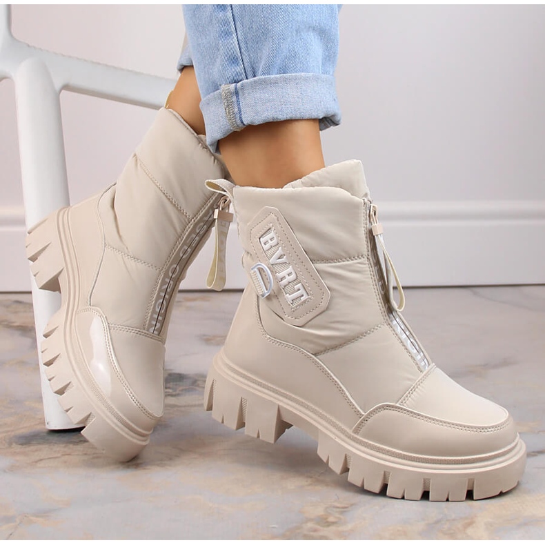 Doposci da donna con cerniera beige isolanti Filippo DBT4960