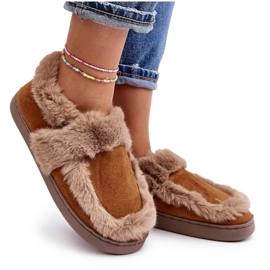 Pantofole Sailey Cammello Da Donna Con Pelliccia marrone