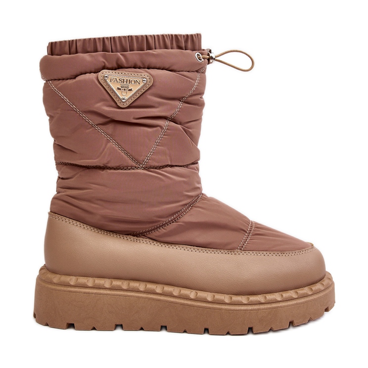 Doposci da donna con suola spessa, colore lureta beige scuro
