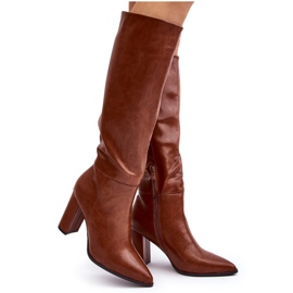 Stivali al ginocchio da donna Camel Fiminna marrone